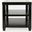 Urban Icon Glass Inlay End Table with Storage In Black