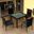 Urbana 5 Piece Dining Set In Canvas Charcoal and Coffee Bean