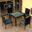 Urbana 5 Piece Dining Set In Cast Lagoon and Coffee Bean