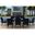Urbana 9 Piece Dining Set In Canvas Charcoal and Coffee Bean