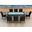 Urbana 9 Piece Dining Set In Spectrum Indigo and Coffee Bean