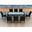 Urbana 9 Piece Dining Set In Spectrum Peacock and Coffee Bean