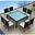 Urbana 9 Piece Square Dining Set In Canvas Natural and Coffee Bean