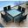 Urbana 9 Piece Square Dining Set In Spectrum Peacock and Coffee Bean