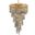 Spiral 48" Gold 29 Light Chandelier With Clear Royal Cut Crystal Trim