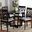 Valerie Modern and Contemporary Grey Fabric Upholstered and Dark Brown Finished Wood 5-Piece Dining Set