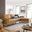Valour Tan 98 Inch Leather Sectional Sofa