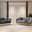 Vanessa 2 PC Living Room Set Made with Wood In Gray