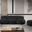 Venti Boucle Fabric Living Room Set In Black