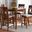 Verina Modern and Contemporary Grey Fabric Upholstered Walnut Brown Finished 5-Piece Wood Pub Set