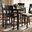 Verina Modern And Contemporary Sand Fabric Upholstered Espresso Brown Finished 5-Piece Wood Pub Set