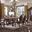 Versailles 120 Inch Dining Room Set With Oval Back Chairs (Cherry Oak)