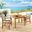 Vienna 3-Piece Outdoor Patio Teak and Rope Dining Set With Armchairs In Natural
