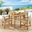 Vienna 5-Piece Outdoor Patio Teak and Rope Dining Set With Armchairs In Natural