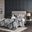 Vienna 6 Piece Printed King/Cal King Duvet Cover Set In Black