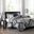 Vienna 7 Piece Cotton Printed Queen Comforter Set In Black
