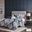 Vienna Cotton Printed 6 Piece Queen Duvet Cover Set In Indigo