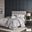 Vienna Cotton Printed 6 Piece Queen Duvet Set In Grey
