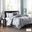 Vienna Cotton Printed 7 Piece Queen Comforter Set In Grey