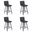 Vienna Counter Height Swivel Bar Stool Set of 4 In Black