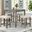 Vitaliya Square Wood Counter Height Dining Set In Black