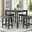 Vitaliya Square Wood Counter Height Dining Set In Oak