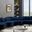 Vivacious 3-Piece Velvet Sectional In Navy