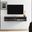 Wall Mounted 48 Inch TV Console Entertainment Center In Walnut