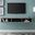 Wall Mounted 60 Inch TV Console Entertainment Center In Stone Gray