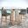 Wellspring 3-Piece Outdoor Patio Teak Wood Bar Set In Graphite Gray