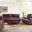 Wembley Walnut Lay Flat Reclining Living Room Set