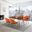 Westmont and Juno Orange and Walnut 5-Piece Dining Set