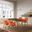 Westmont and Renzo Orange and Walnut 5-Piece Dining Set