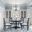 Westport Round-to-Oval Pedestal Dining Room Set In Navy and Blue