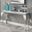 Wetzikon Sofa Table In White and Silver