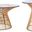 Whent Round Occasional Table Set In Natural and Black