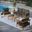 Wren 4-Piece Outdoor Patio Teak Wood Furniture Set In Natural and Flint Gray