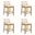 Yaneli Counter Height Bar Stool Set of 4 In Amber Glow and White