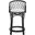 Yuta Rattan Counter Stool with Cushion in Black and White