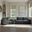 Yvonne Living Room Set with Track Arms In Flint