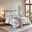 Zennia 7 Piece Printed Seersucker Full/Queen Comforter Set with Throw Blanket In Taupe and Blush