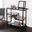 Zephs Bar Cart In Black With Smoked Mirror