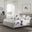 Zephyr Light Gray And Black Panel Bedroom Set