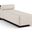 Zephyr Linen Textured Fabric Upholstered Chaise In Beige