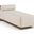Zephyr Linen Textured Fabric Upholstered Chaise In Beige