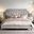 Zest Upholstered Bedroom Set with Welt In Light Grey
