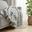 Zuri Oversized Faux Fur Heated Throw In Grey Leopard