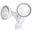11.75 Inch 2 Light Outdoor Motion Sensor Security Flood Light 180 Degrees In White