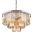 Sydney 26" Polished nickel 9 Light Chandelier With Golden Teak Royal Cut Crystal Trim