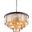 Sydney 32" Matte Black 17 Light Chandelier With Golden Teak Royal Cut Crystal Trim